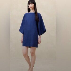Banana Republic Linen Mini Dress Women's Size 00P Starry Sky Blue